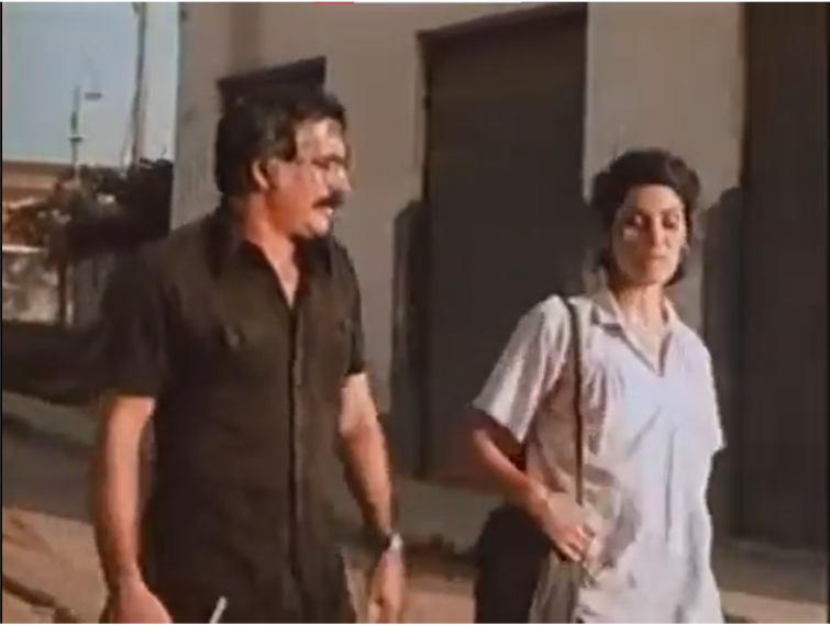 Lina and Oscar walking by the docks