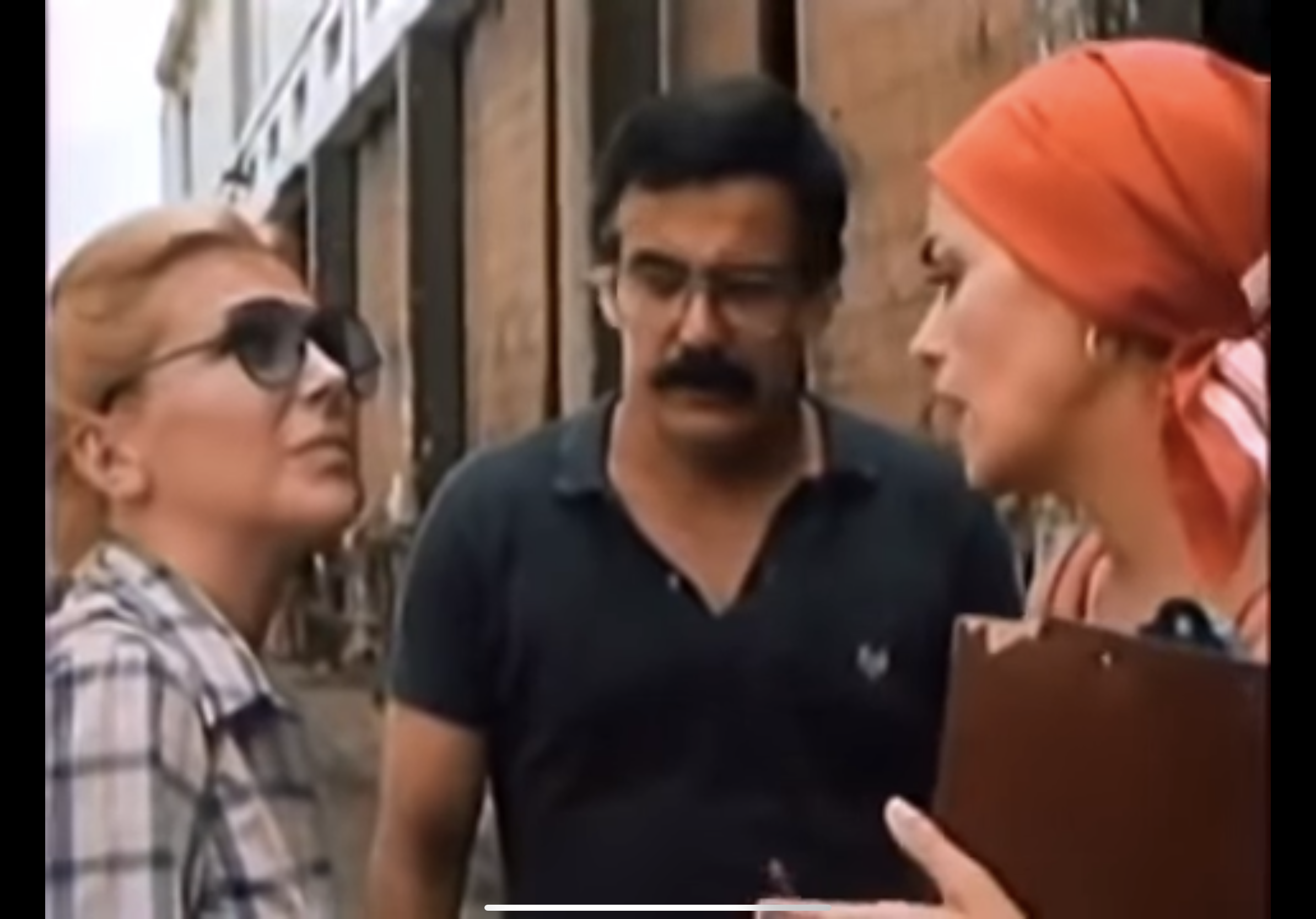 in order from left to right: Oscar's wife, Oscar, Lina at the docks