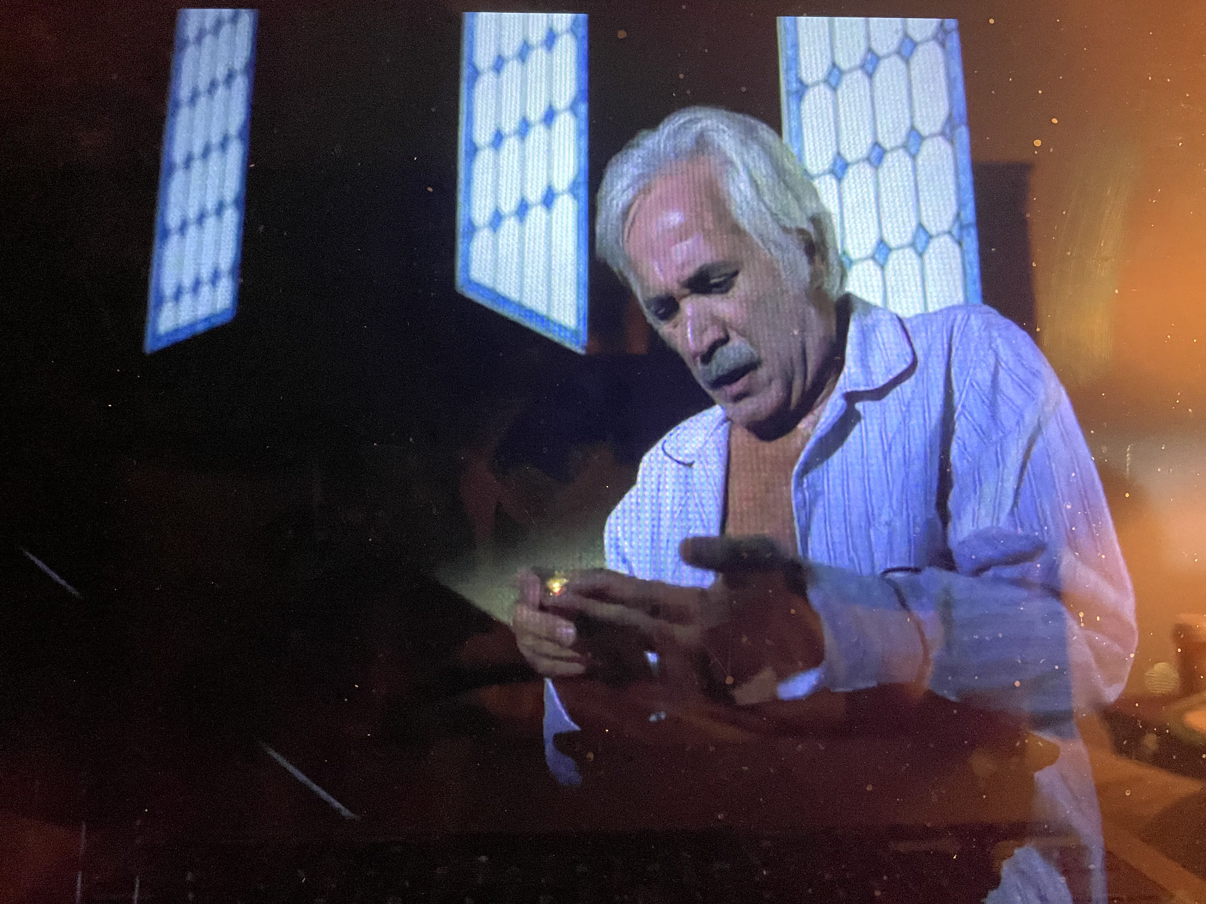 Jesus on the staircase sweating and craving blood