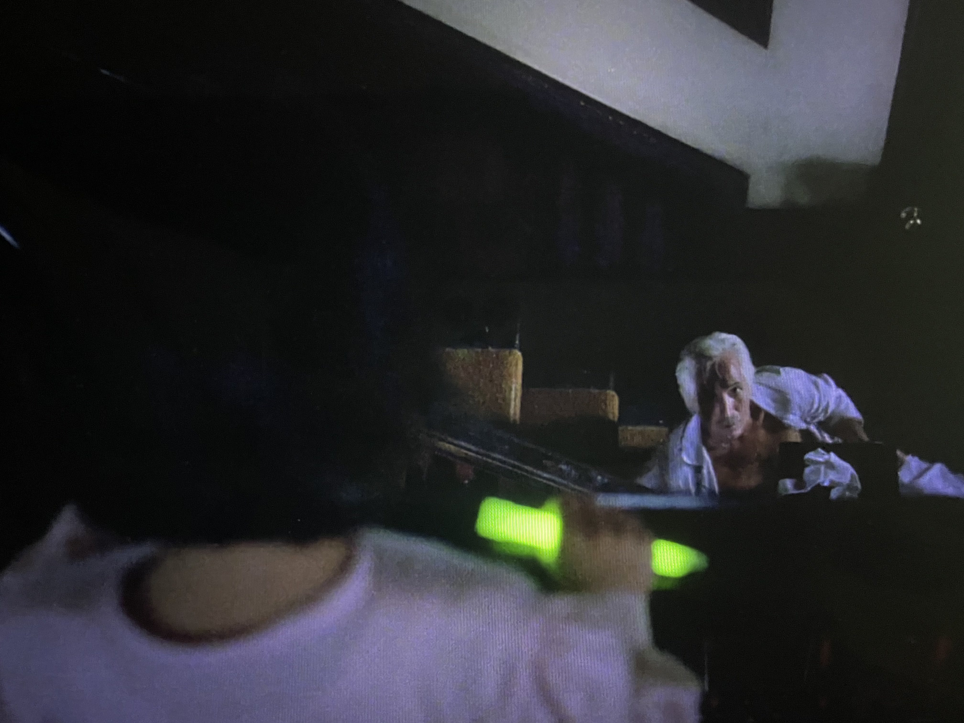 Shot after the camera pans out