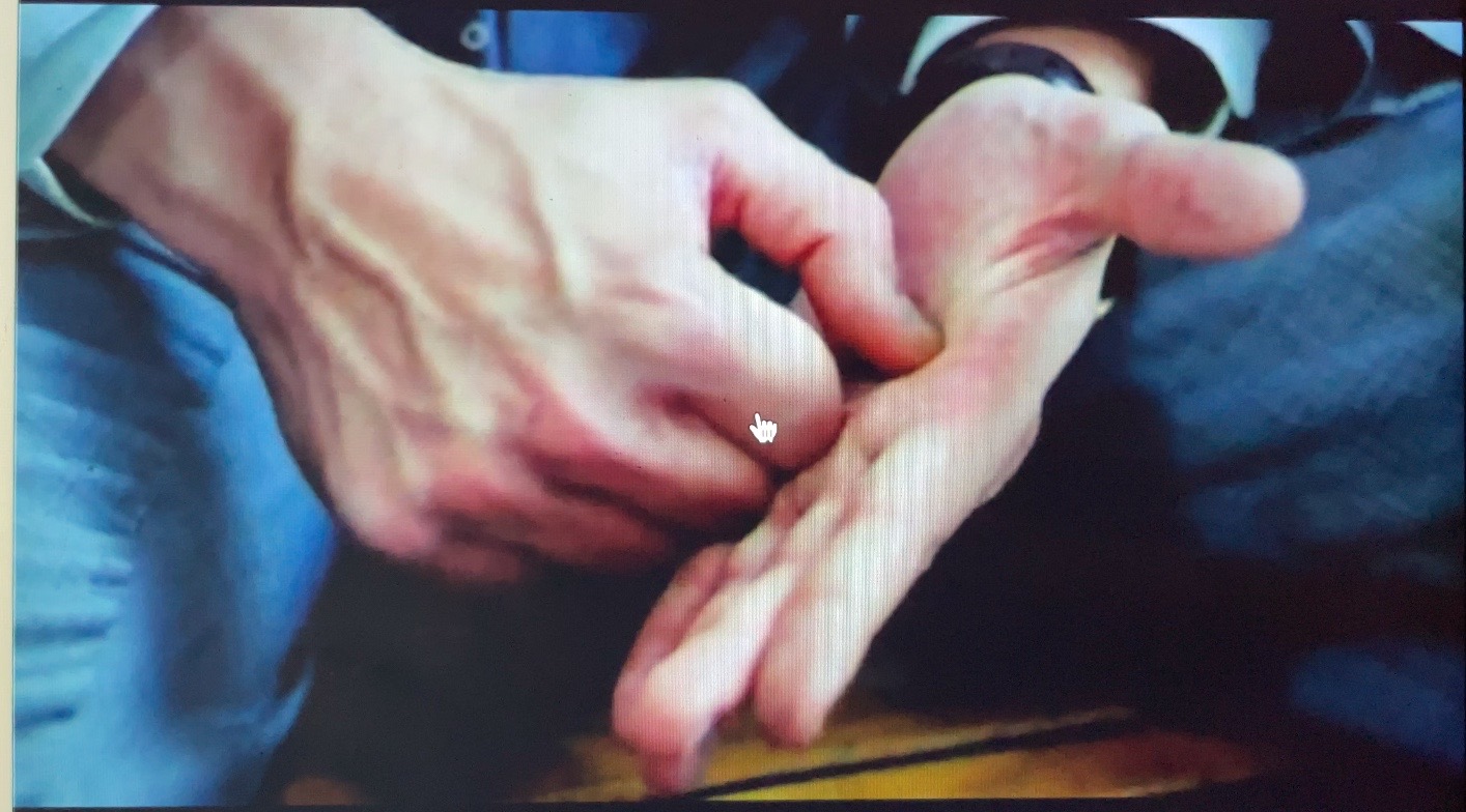 hand touching
