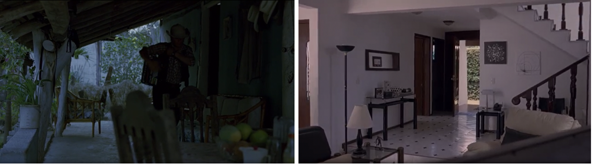 These pictures show the clear difference between the houses Cursi lived in, before and after being famous.