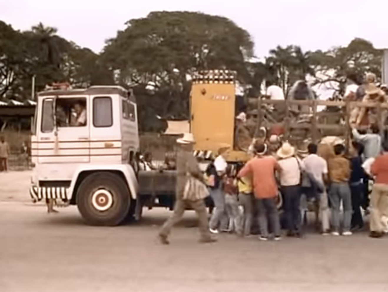 people jumping on truck