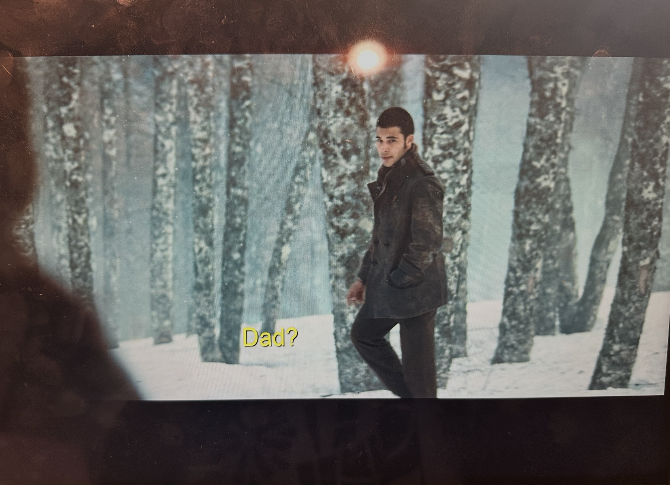 Image of Uxbal's Dad in the Snow