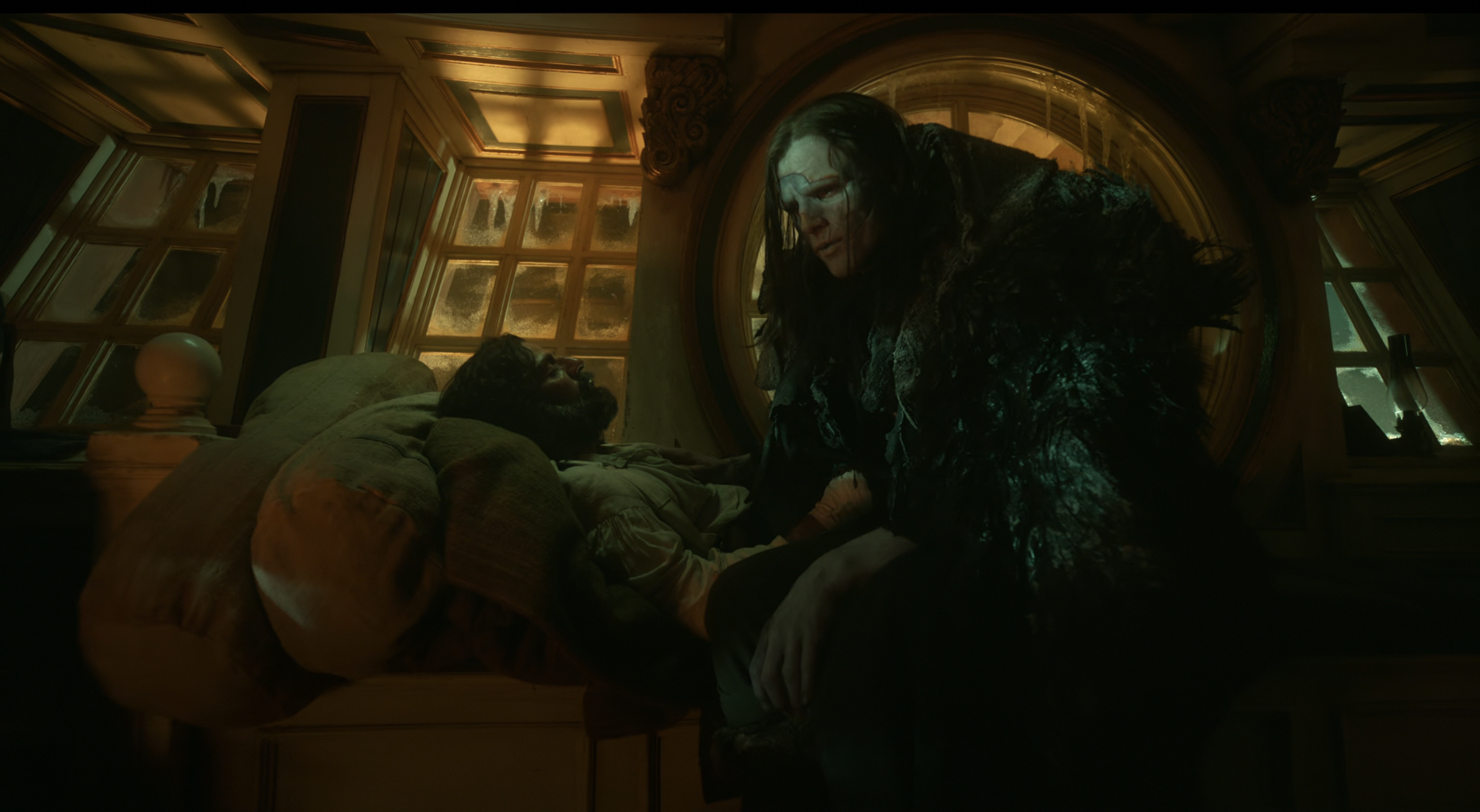The creature and Victor share one last moment before Victor dies. Its a moment of change and forgiveness for father and son.