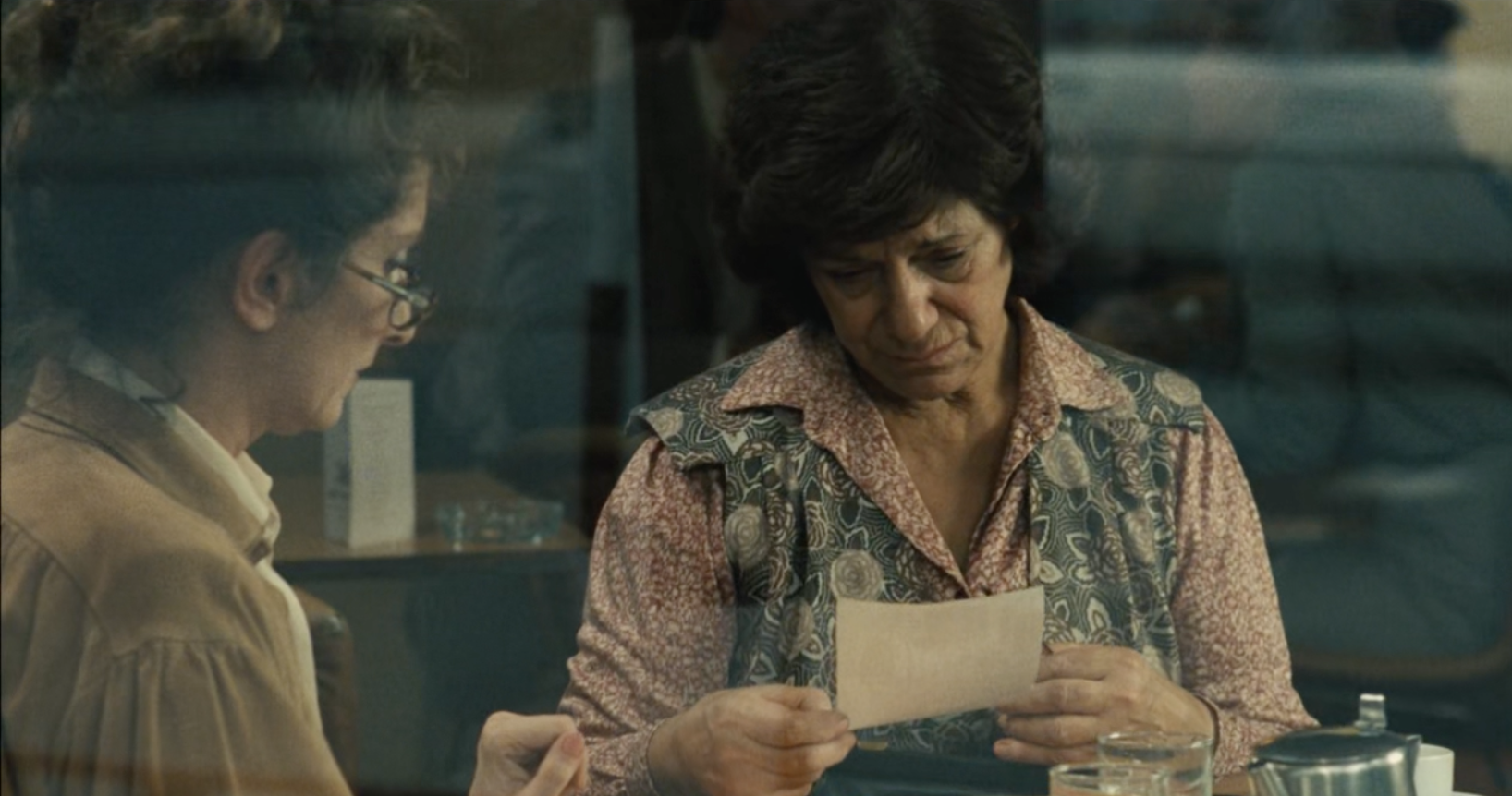 Gaby's grandmother can be seen with her hair down and is not wearing any makeup, showing her raw emotions