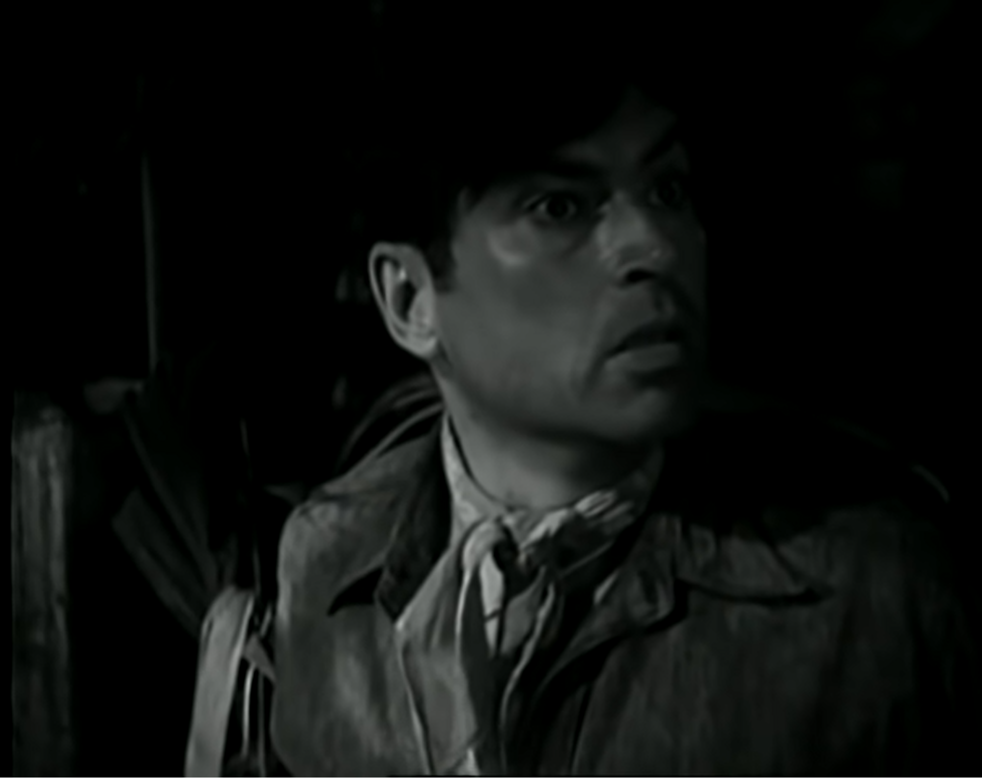 Close up of Pedro Hiding From Mob (00:42:57)