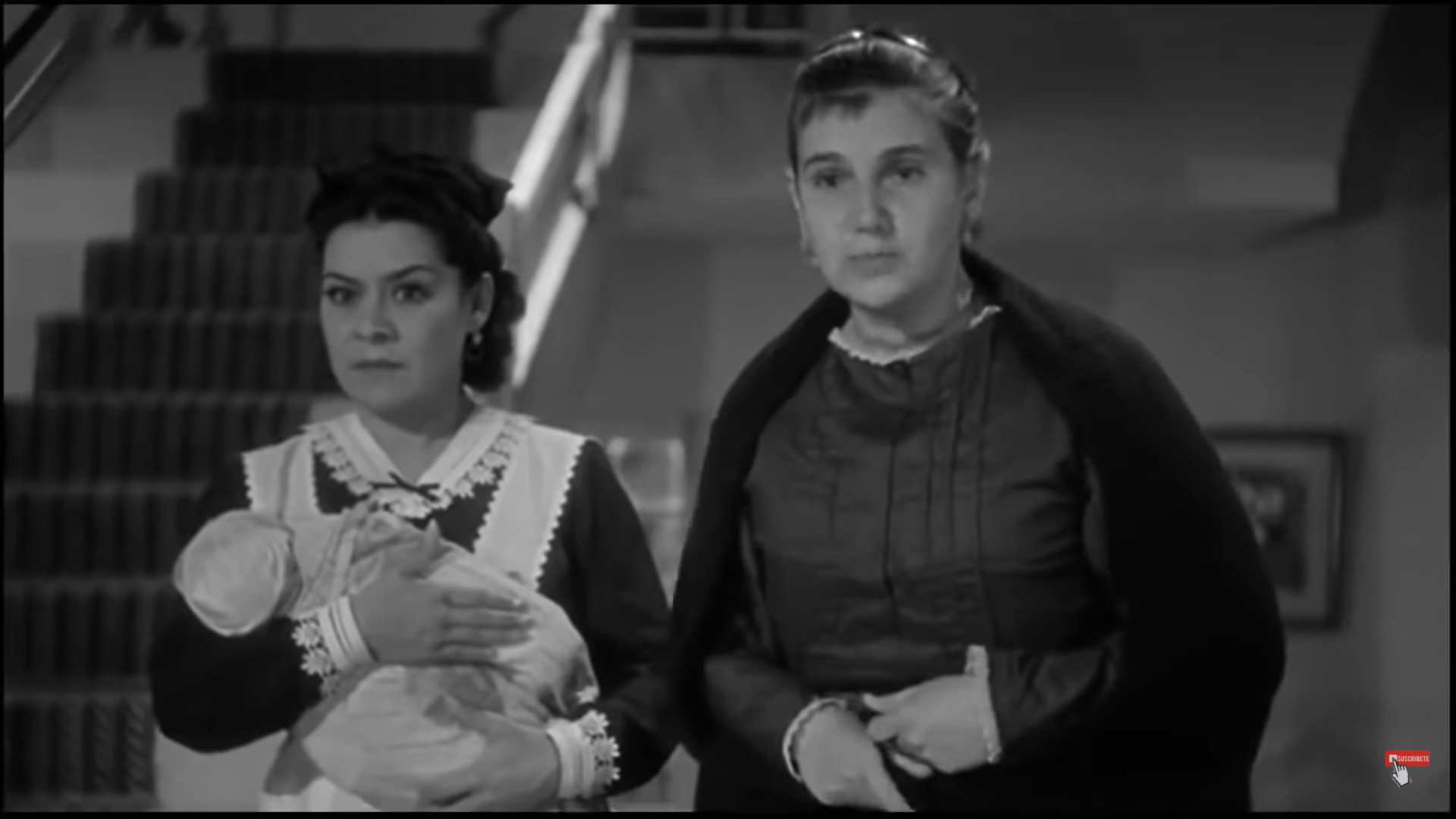 A shot of Paz and Clotilde in focus with a mildly blurred background.