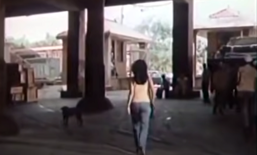 Lina is walking to work.