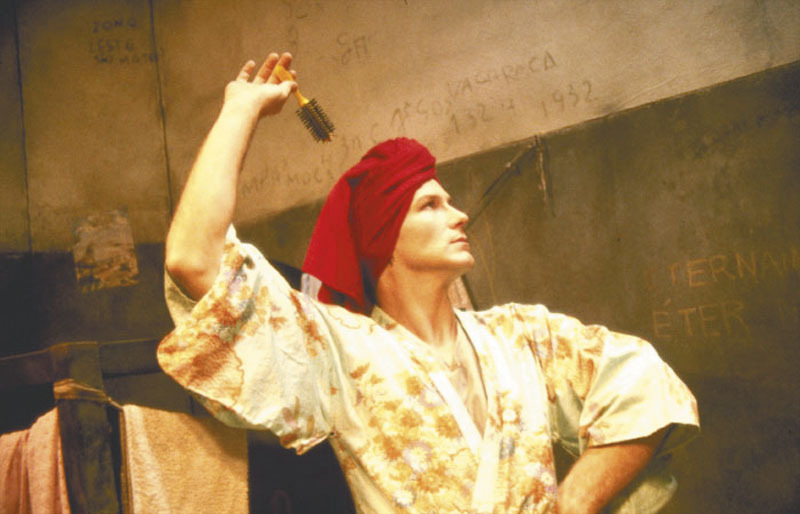 Molina's colorful robe, expressing his feminity.