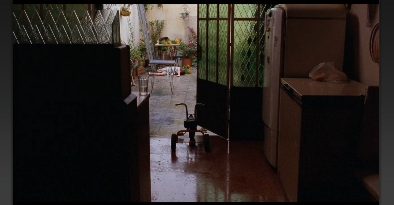 This is a picture of the scene where Luciano dies, falling into the fresh orange flowers.